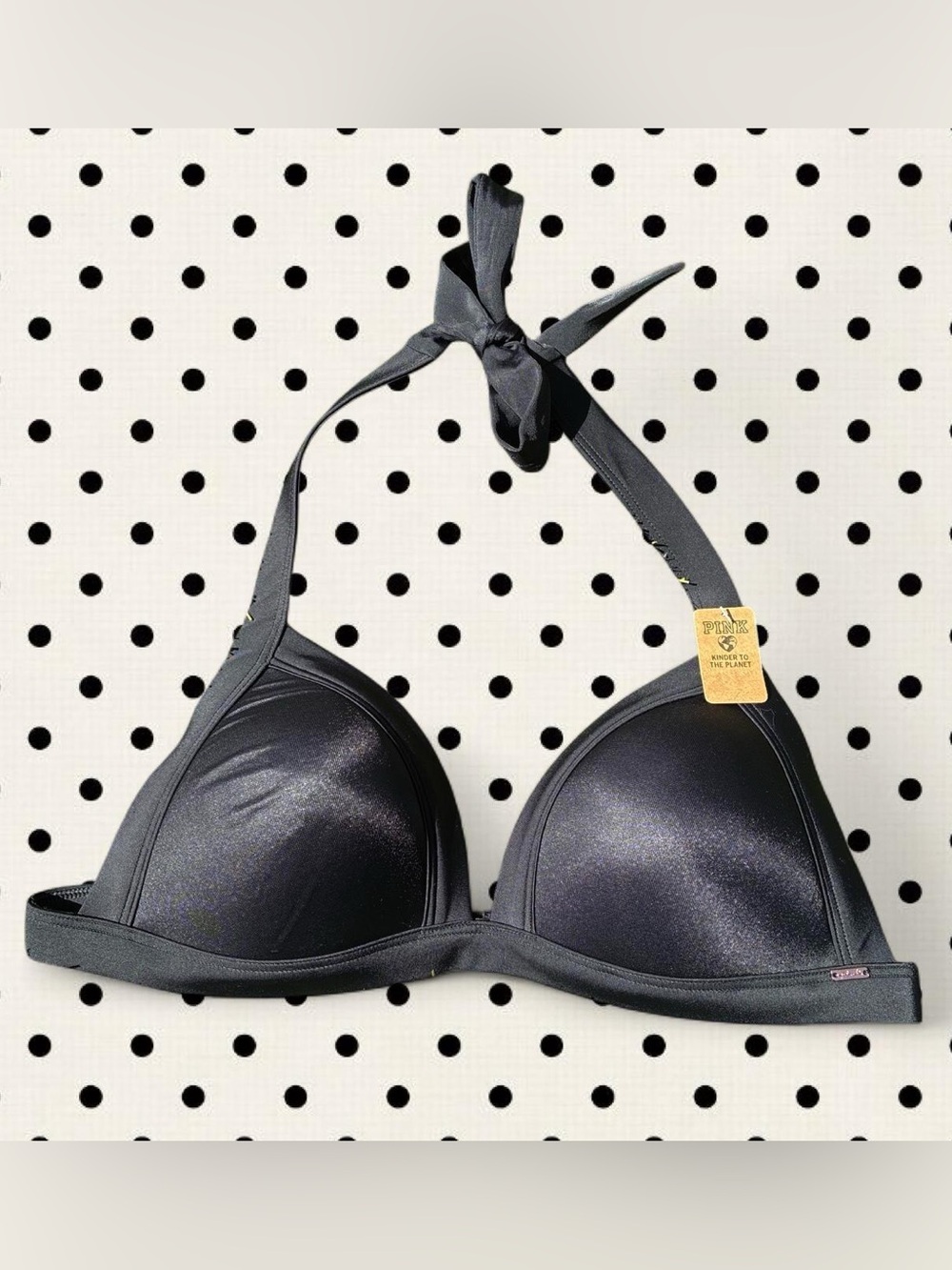 PINK Victoria's Secret Black One-Piece Swim Top